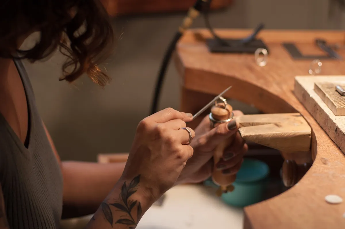 An independent maker at the bench